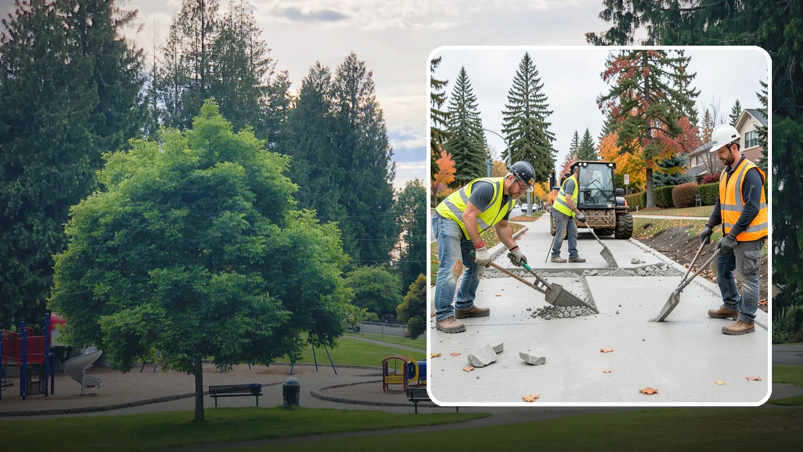Concrete Demolition in Bonney Lake, Pierce County, WA - Selective concrete demolition and removal that clears the way for reconstruction and utility work.