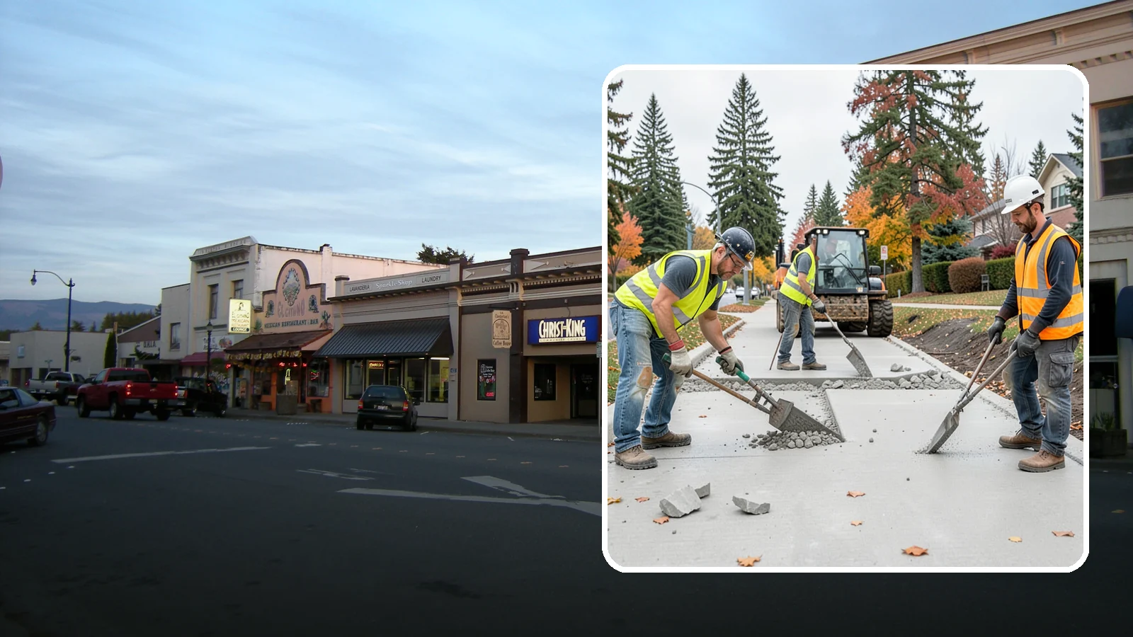 Concrete Demolition in Burlington, Skagit County, WA - Selective concrete demolition and removal that clears the way for reconstruction and utility work.
