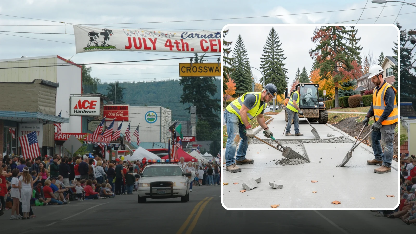 Concrete Demolition in Carnation, King County, WA - Selective concrete demolition and removal that clears the way for reconstruction and utility work.