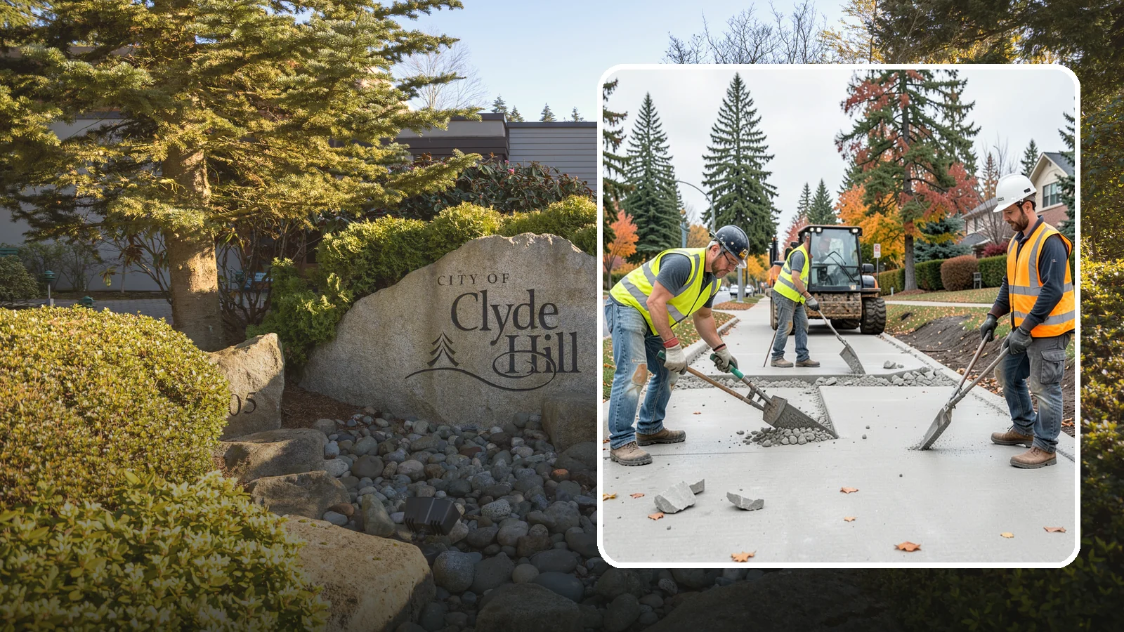 Concrete Demolition in Clyde Hill, King County, WA - Selective concrete demolition and removal that clears the way for reconstruction and utility work.