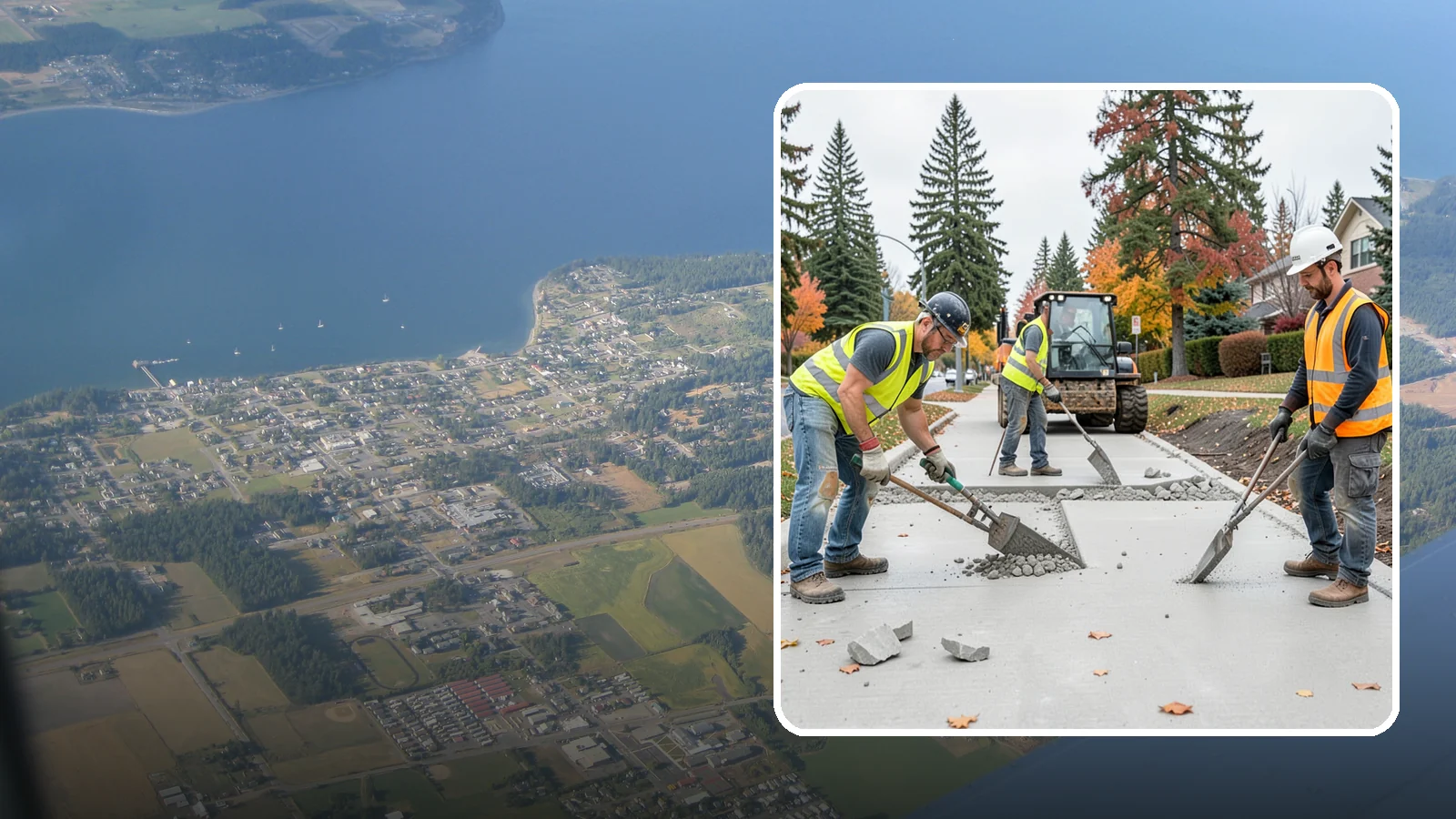 Concrete Demolition in Coupeville, Island County, WA - Selective concrete demolition and removal that clears the way for reconstruction and utility work.