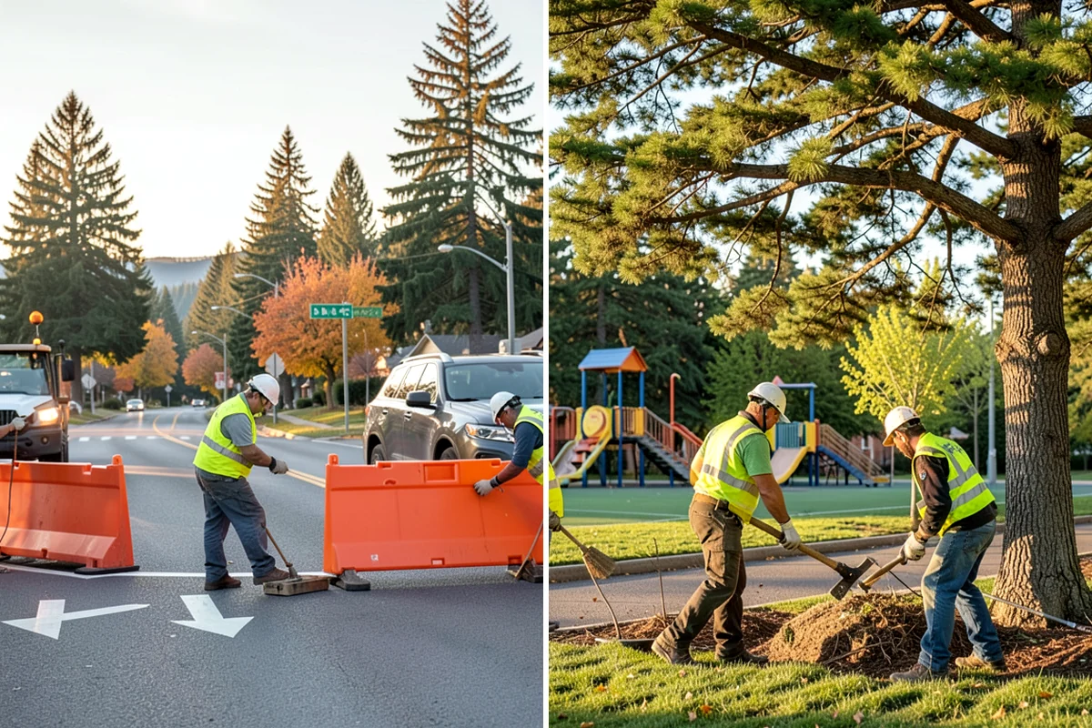 Concrete Demolition in DuPont, Pierce County, WA - Mark protected utilities and set the demolition limits