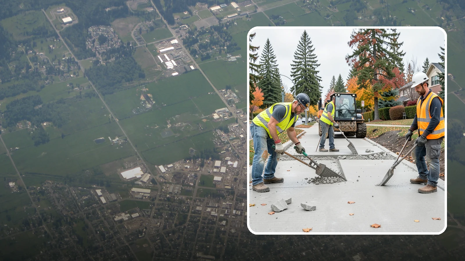 Concrete Demolition in Enumclaw, King County, WA - Selective concrete demolition and removal that clears the way for reconstruction and utility work.