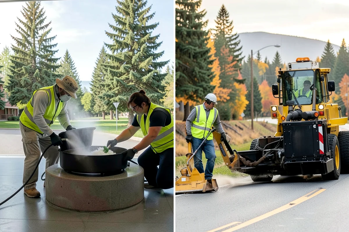 Concrete Demolition in Gig Harbor, Pierce County, WA - Mark protected utilities and set the demolition limits