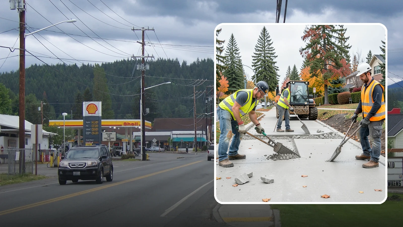 Concrete Demolition in Granite Falls, Snohomish County, WA - Selective concrete demolition and removal that clears the way for reconstruction and utility work.