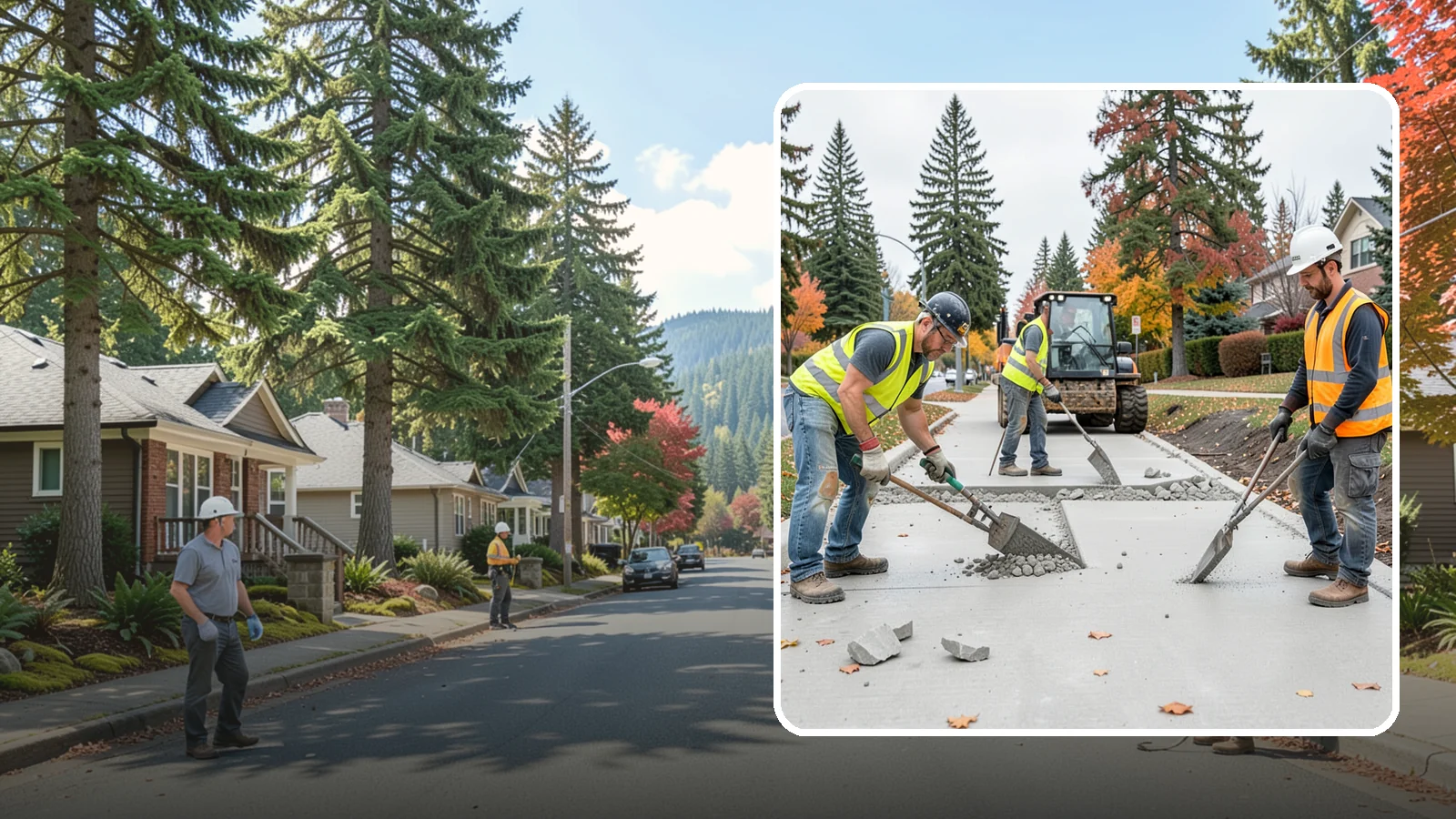 Concrete Demolition in Hunts Point, King County, WA - Selective concrete demolition and removal that clears the way for reconstruction and utility work.