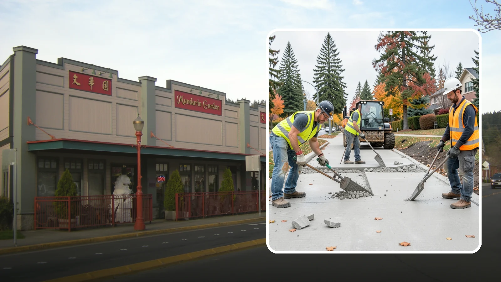 Concrete Demolition in Issaquah, King County, WA - Selective concrete demolition and removal that clears the way for reconstruction and utility work.