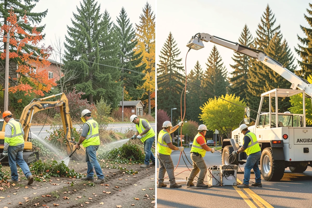 Concrete Demolition in Kent, King County, WA - Mark protected utilities and set the demolition limits