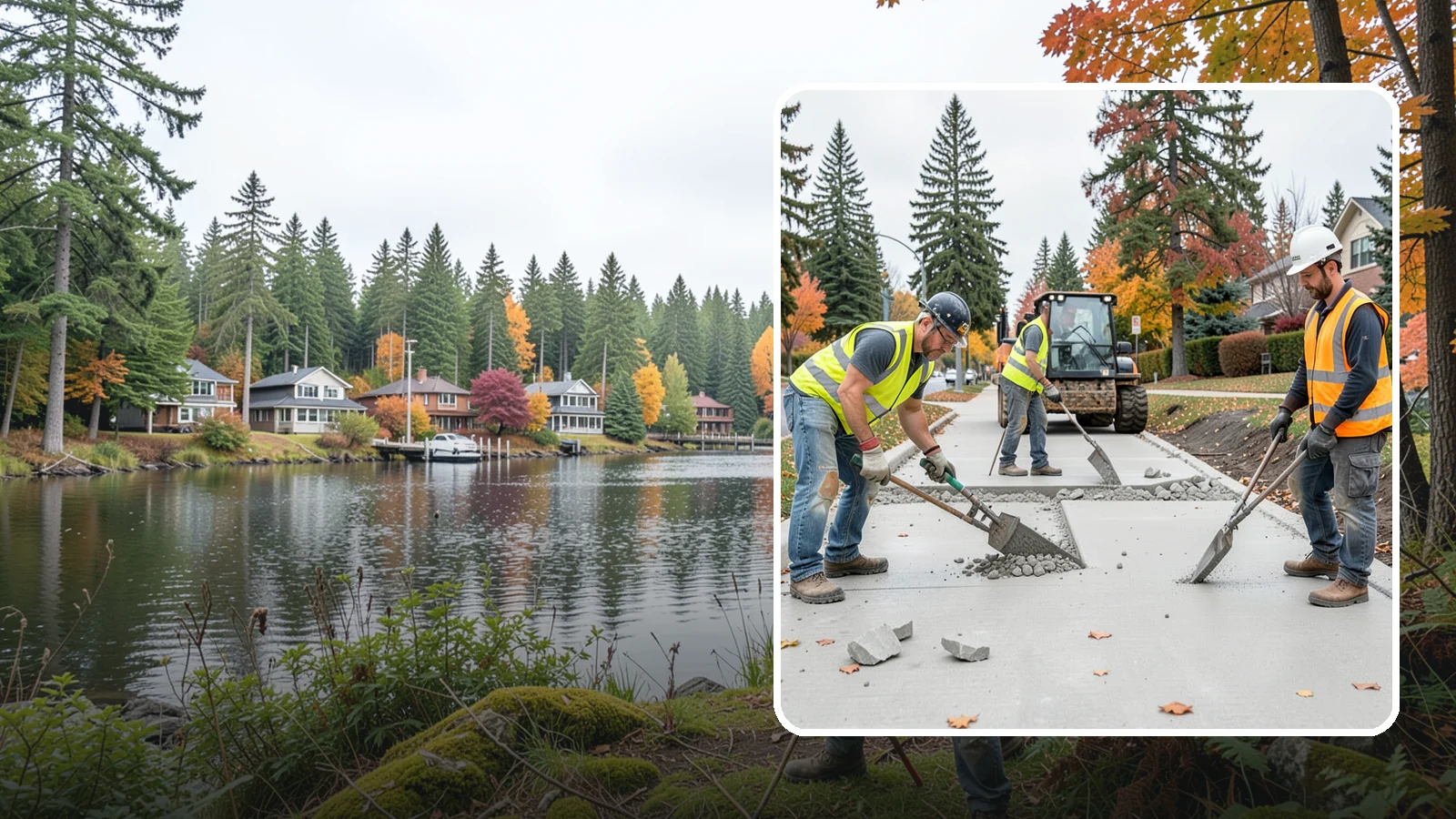 Concrete Demolition in La Conner, Skagit County, WA - Selective concrete demolition and removal that clears the way for reconstruction and utility work.