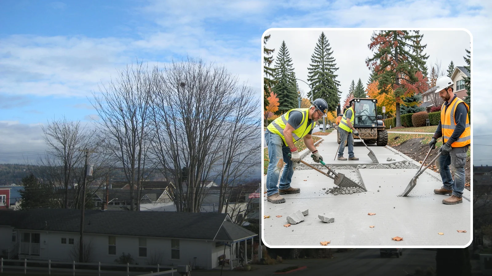 Concrete Demolition in Langley, Island County, WA - Selective concrete demolition and removal that clears the way for reconstruction and utility work.
