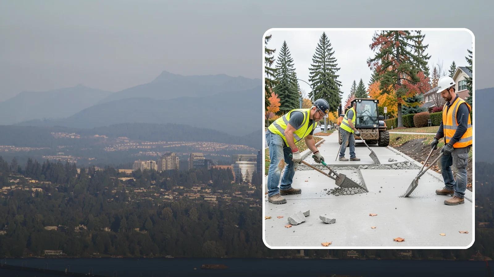 Concrete Demolition in Medina, King County, WA - Selective concrete demolition and removal that clears the way for reconstruction and utility work.