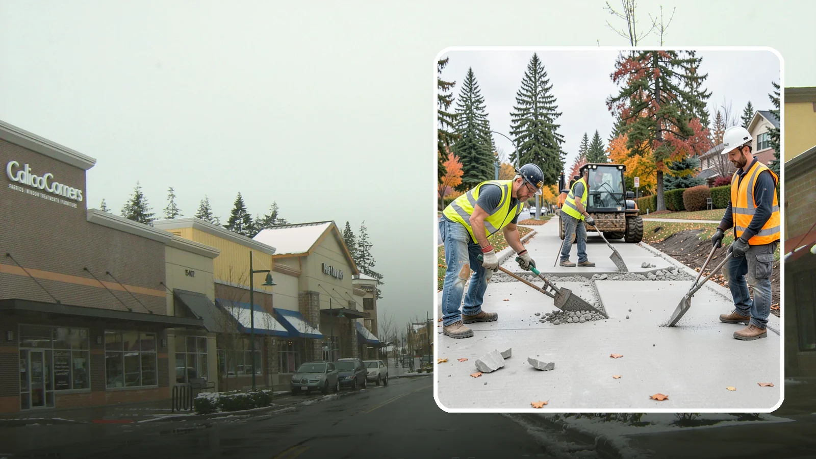 Concrete Demolition in Mill Creek, Snohomish County, WA - Selective concrete demolition and removal that clears the way for reconstruction and utility work.