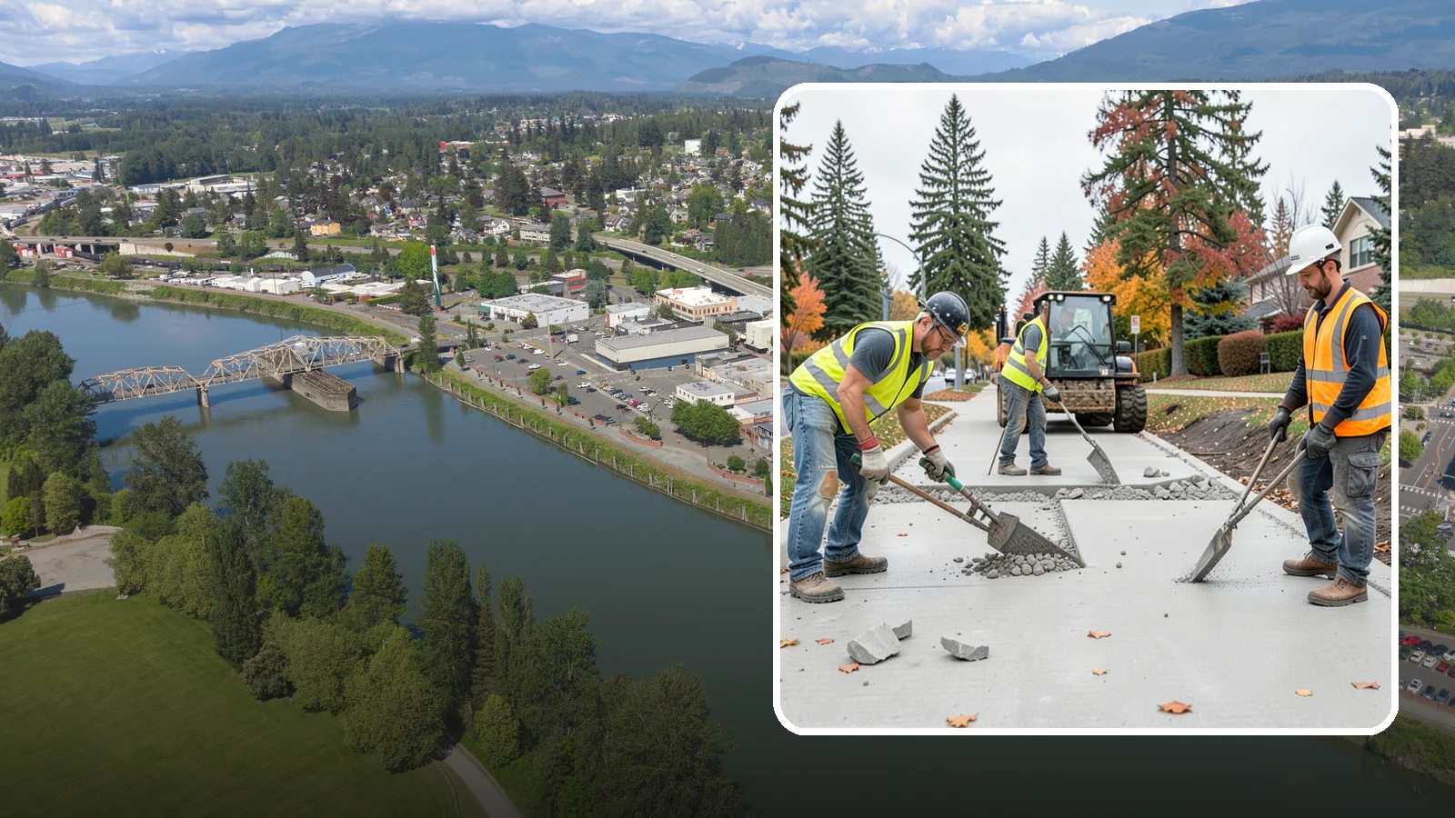 Concrete Demolition in Mount Vernon, Skagit County, WA - Selective concrete demolition and removal that clears the way for reconstruction and utility work.