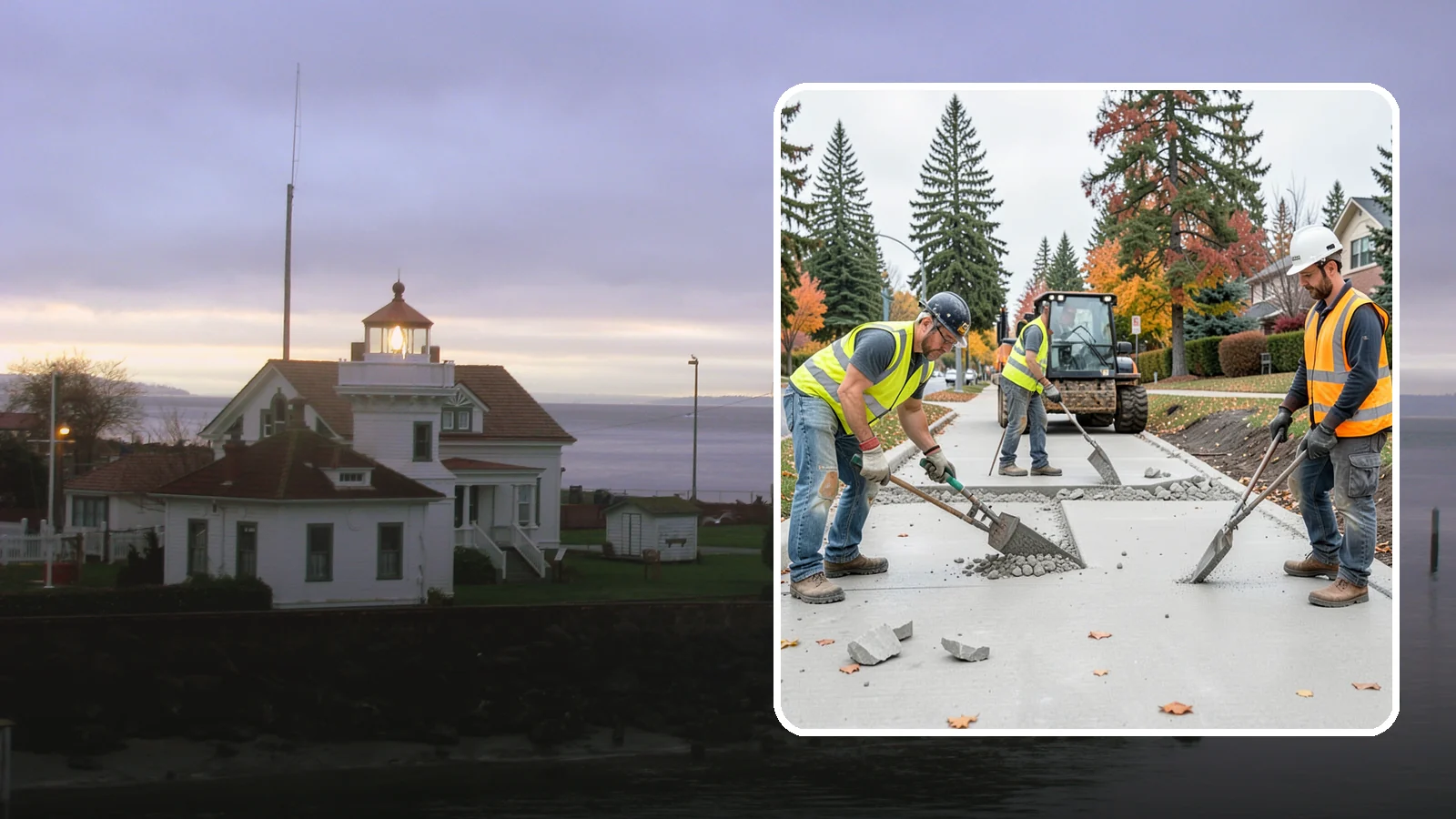 Concrete Demolition in Mukilteo, Snohomish County, WA - Selective concrete demolition and removal that clears the way for reconstruction and utility work.