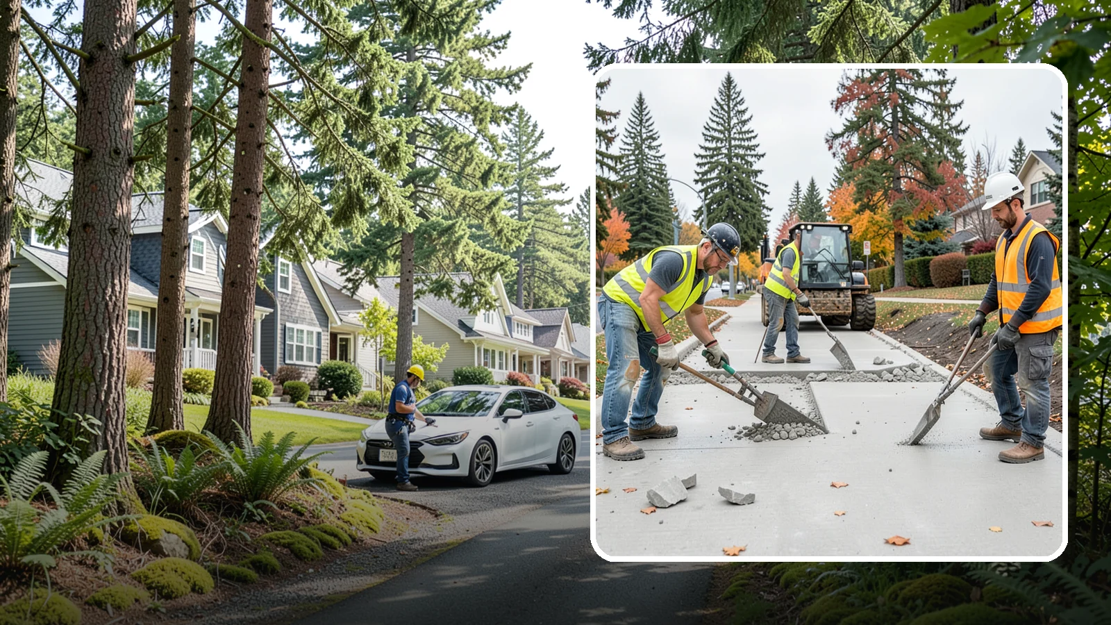 Concrete Demolition in Normandy Park, King County, WA - Selective concrete demolition and removal that clears the way for reconstruction and utility work.