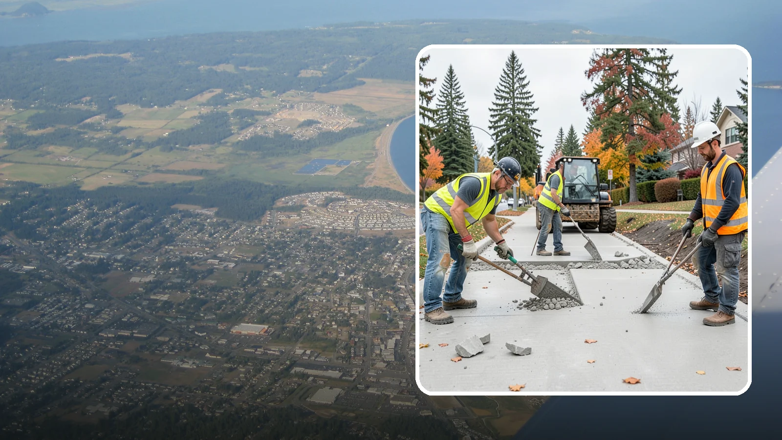 Concrete Demolition in Oak Harbor, Island County, WA - Selective concrete demolition and removal that clears the way for reconstruction and utility work.