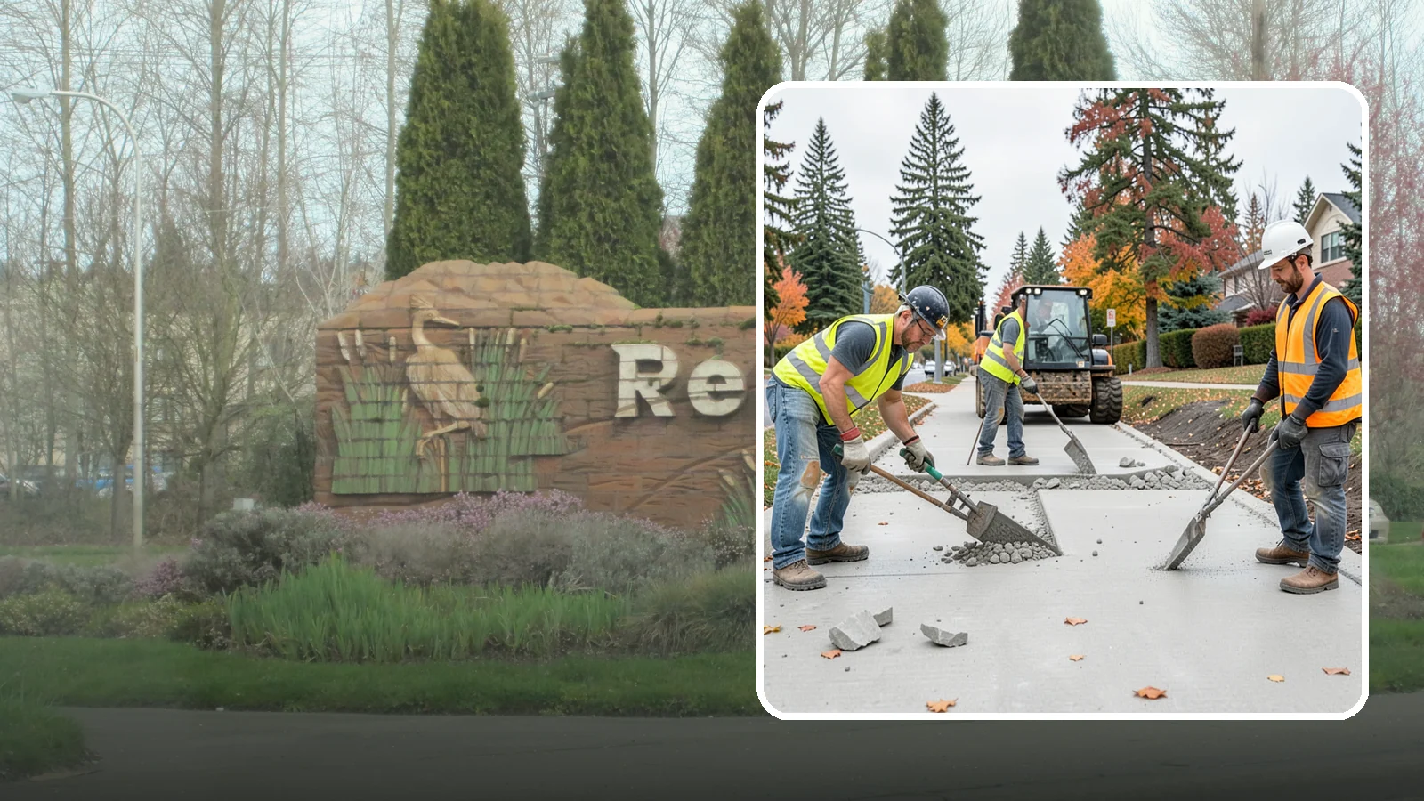 Concrete Demolition in Renton, King County, WA - Selective concrete demolition and removal that clears the way for reconstruction and utility work.
