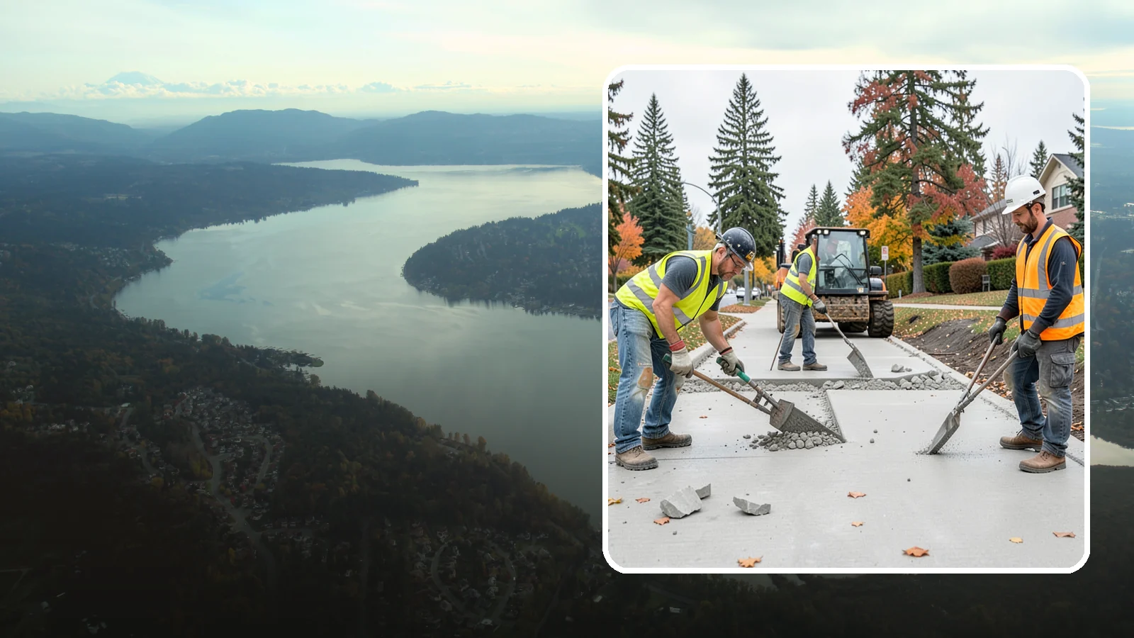 Concrete Demolition in Sammamish, King County, WA - Selective concrete demolition and removal that clears the way for reconstruction and utility work.