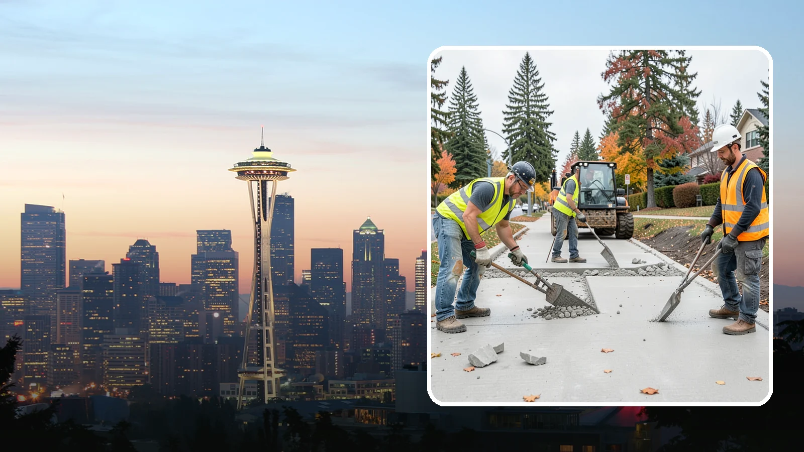Concrete Demolition in Seattle, King County, WA - Selective concrete demolition and removal that clears the way for reconstruction and utility work.