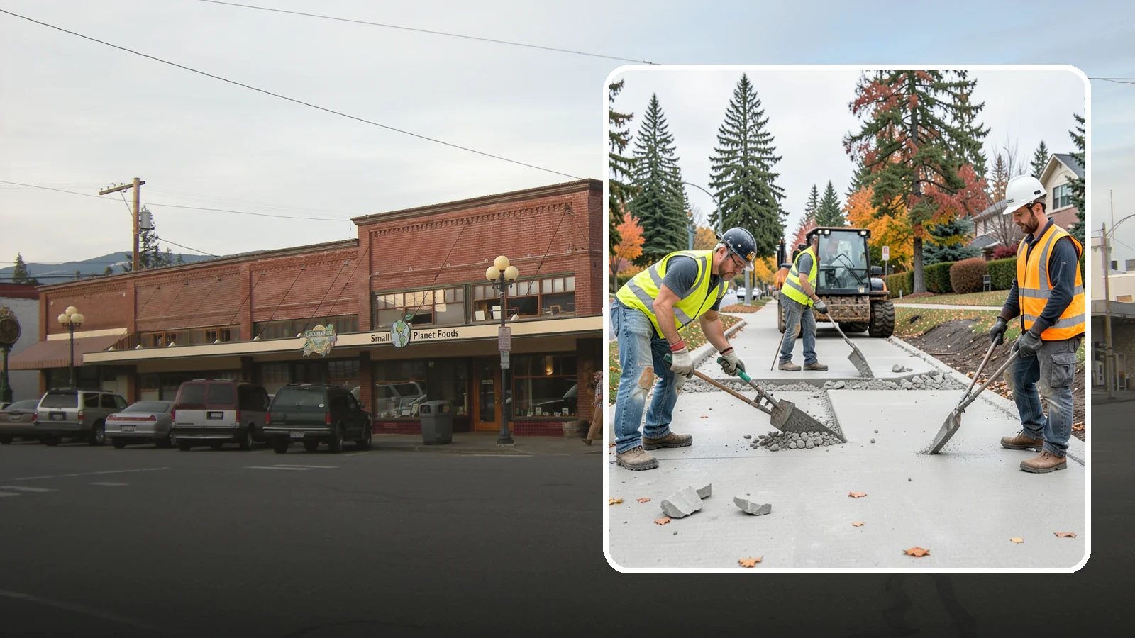 Concrete Demolition in Sedro-Woolley, Skagit County, WA - Selective concrete demolition and removal that clears the way for reconstruction and utility work.