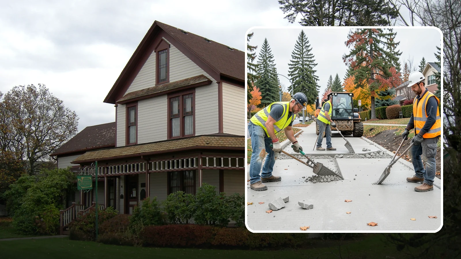 Concrete Demolition in Sumner, Pierce County, WA - Selective concrete demolition and removal that clears the way for reconstruction and utility work.