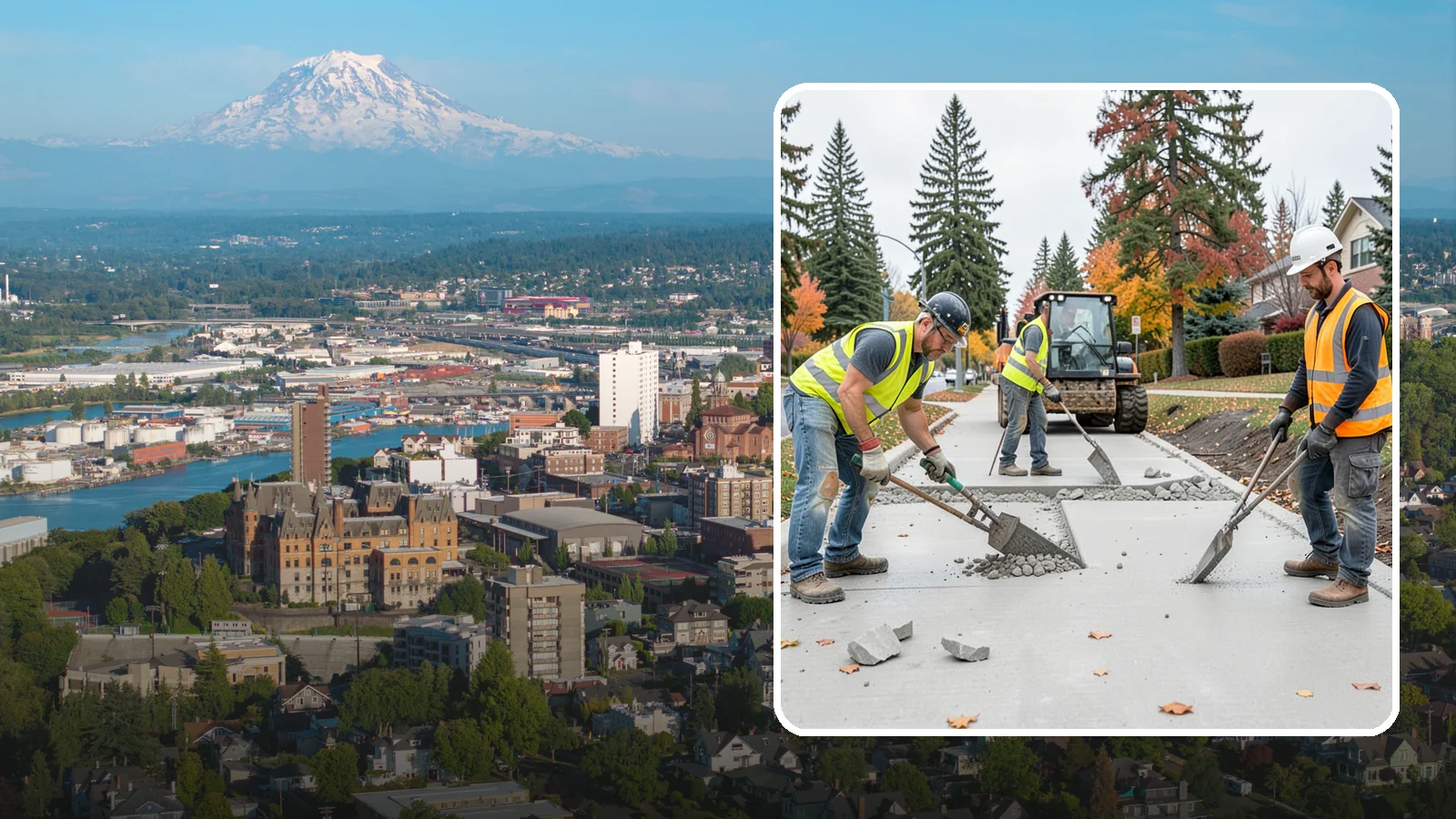 Concrete Demolition in Tacoma, Pierce County, WA - Selective concrete demolition and removal that clears the way for reconstruction and utility work.