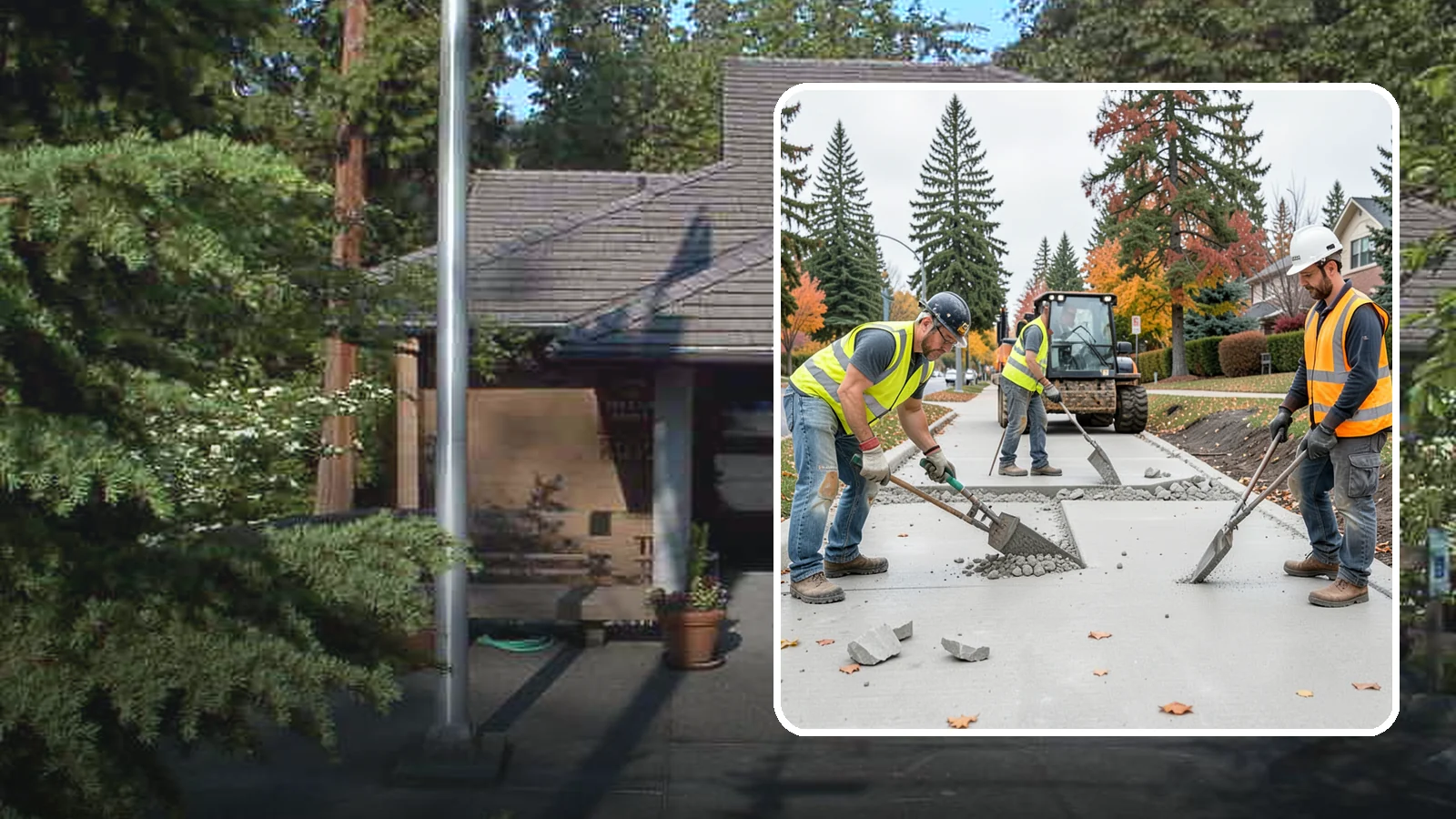 Concrete Demolition in Yarrow Point, King County, WA - Selective concrete demolition and removal that clears the way for reconstruction and utility work.