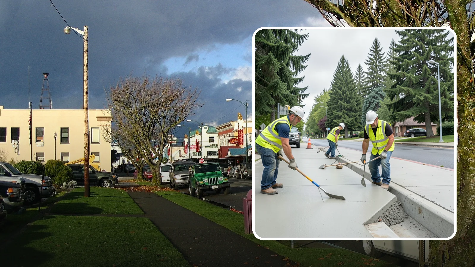 Concrete Flatwork in Arlington, Snohomish County, WA - Poured concrete flatwork for sidewalks, walkways, and public slabs across municipal facilities in Western Washington.