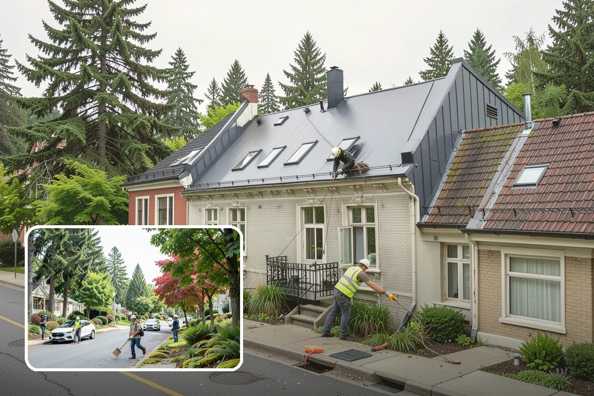 Concrete Flatwork in Beaux Arts Village, King County, WA - Conforms to municipal standard details and ADA slope tolerances