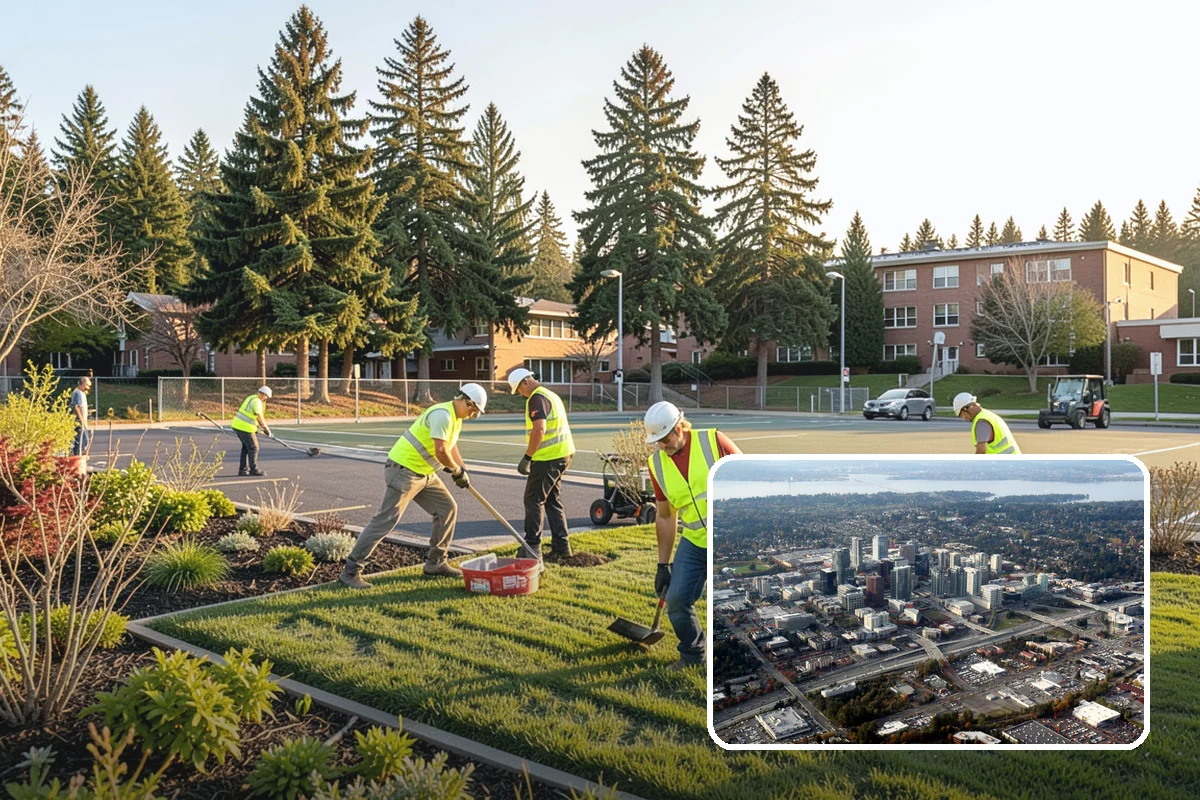 Concrete Flatwork in Bellevue, King County, WA - Conforms to municipal standard details and ADA slope tolerances
