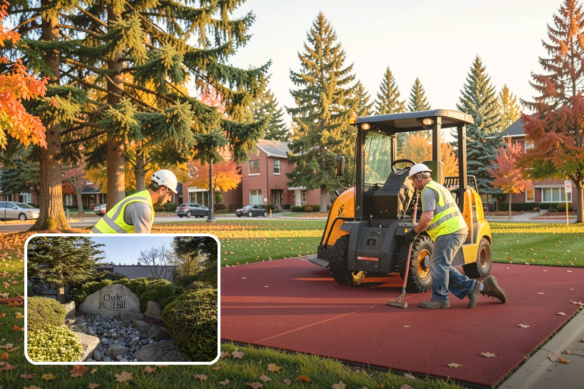 Concrete Flatwork in Clyde Hill, King County, WA - Conforms to municipal standard details and ADA slope tolerances