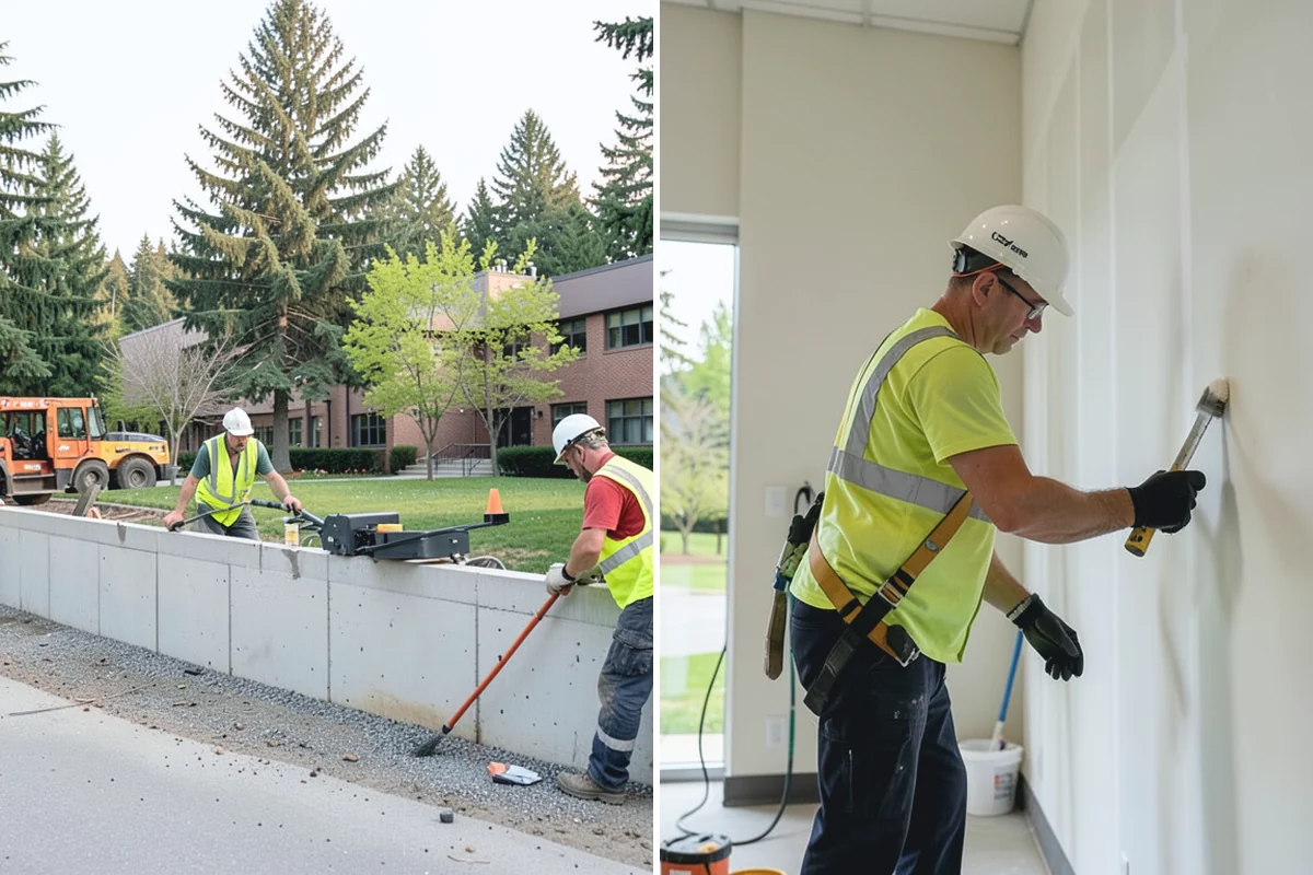 Concrete Flatwork in Coupeville, Island County, WA - Review plan sheets and mark utilities before saw-cutting existing panels
