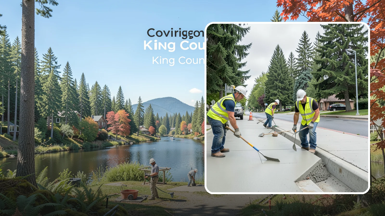 Concrete Flatwork in Covington, King County, WA - Poured concrete flatwork for sidewalks, walkways, and public slabs across municipal facilities in Western Washington.