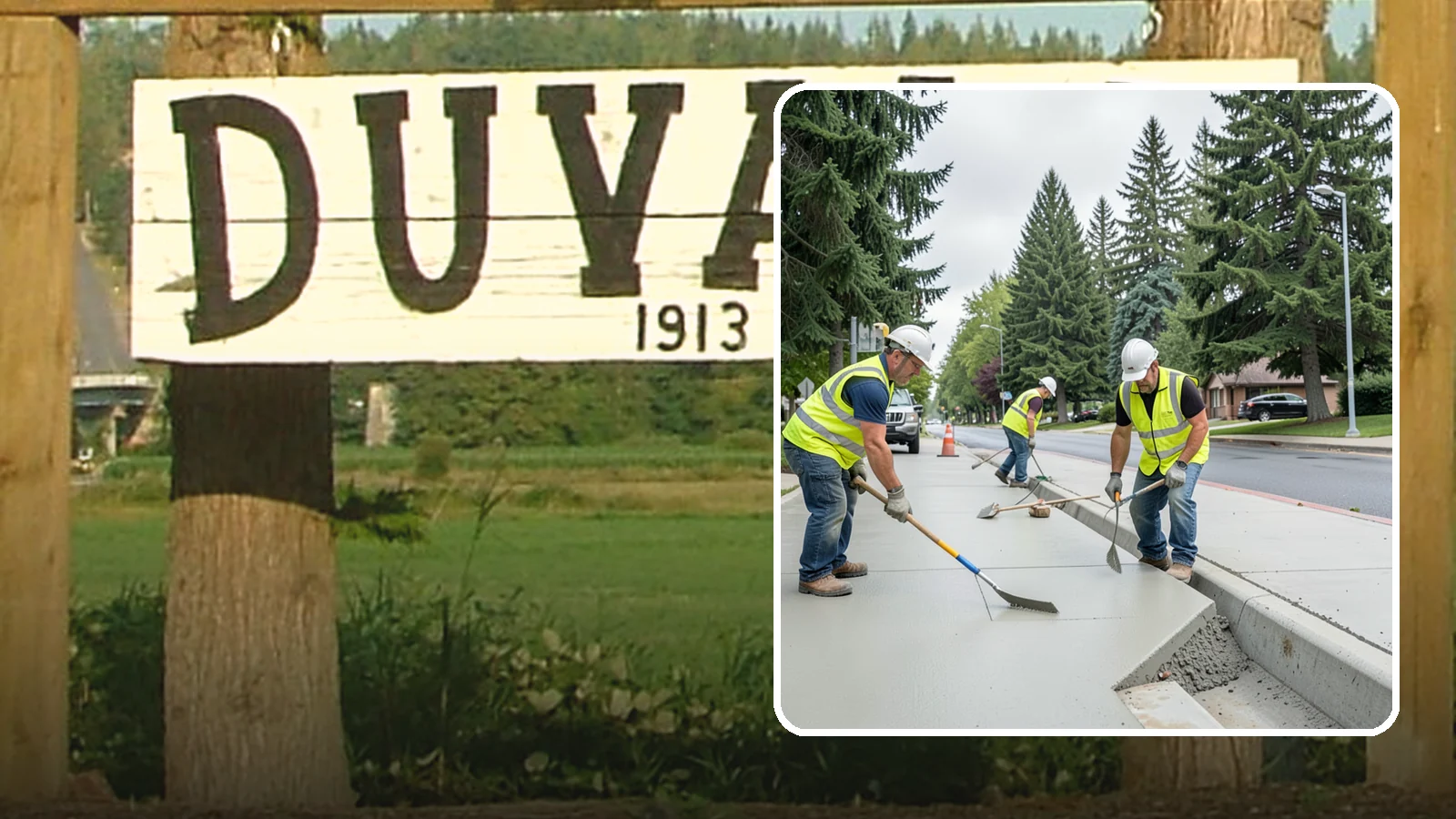 Concrete Flatwork in Duvall, King County, WA - Poured concrete flatwork for sidewalks, walkways, and public slabs across municipal facilities in Western Washington.
