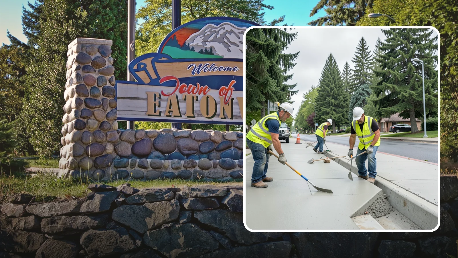 Concrete Flatwork in Eatonville, Pierce County, WA - Poured concrete flatwork for sidewalks, walkways, and public slabs across municipal facilities in Western Washington.