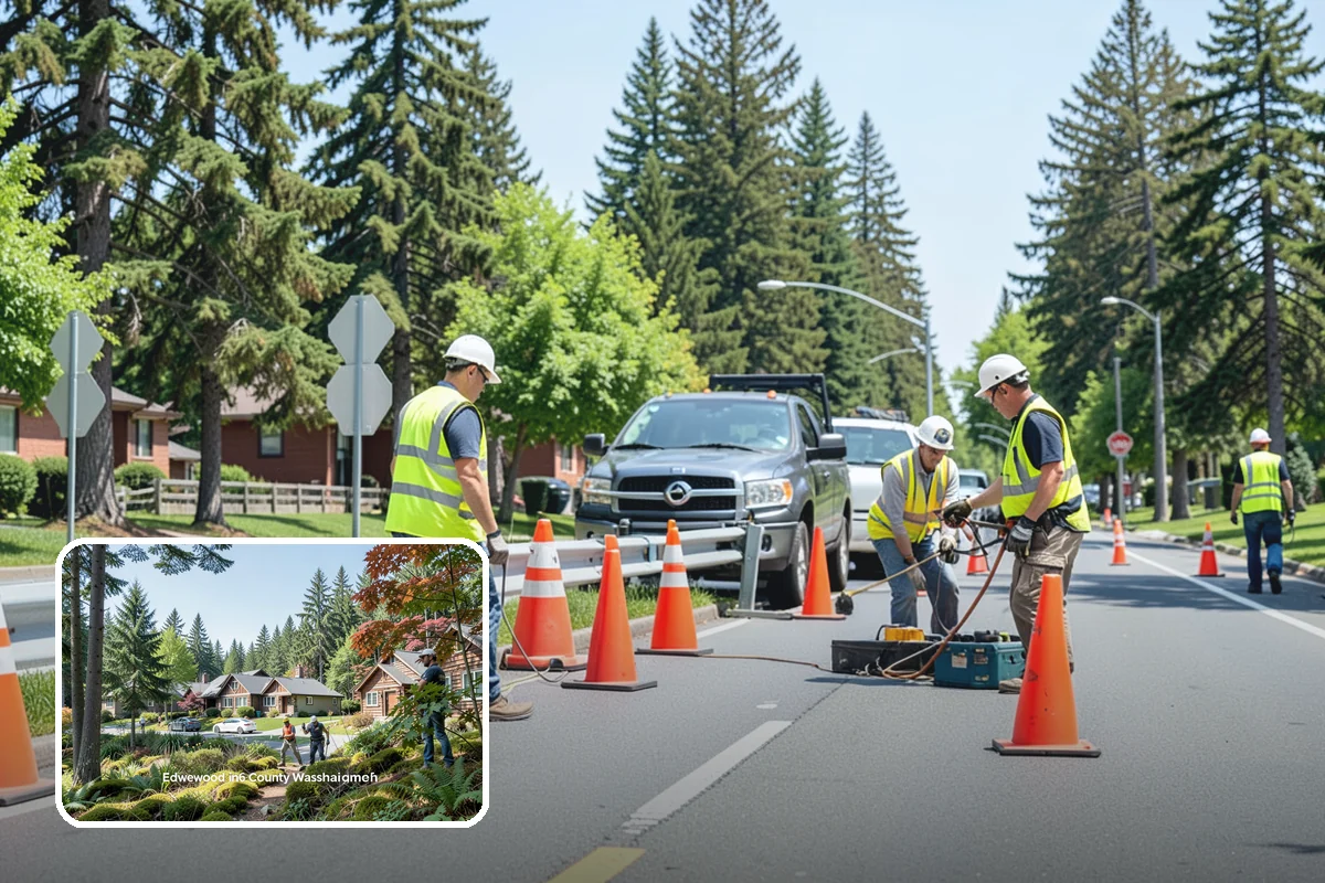 Concrete Flatwork in Edgewood, Pierce County, WA - Conforms to municipal standard details and ADA slope tolerances