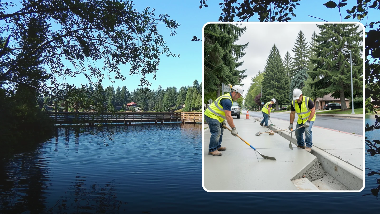 Concrete Flatwork in Federal Way, King County, WA - Poured concrete flatwork for sidewalks, walkways, and public slabs across municipal facilities in Western Washington.