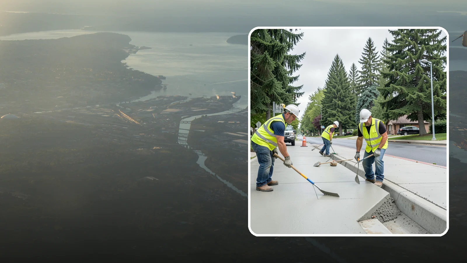Concrete Flatwork in Fife, Pierce County, WA - Poured concrete flatwork for sidewalks, walkways, and public slabs across municipal facilities in Western Washington.