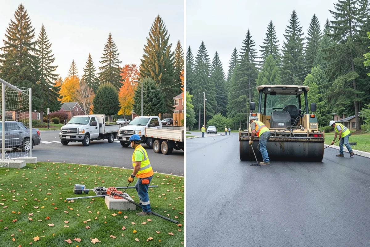 Concrete Flatwork in Granite Falls, Snohomish County, WA - Review plan sheets and mark utilities before saw-cutting existing panels