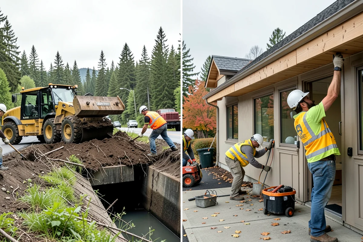 Concrete Flatwork in Hunts Point, King County, WA - Review plan sheets and mark utilities before saw-cutting existing panels