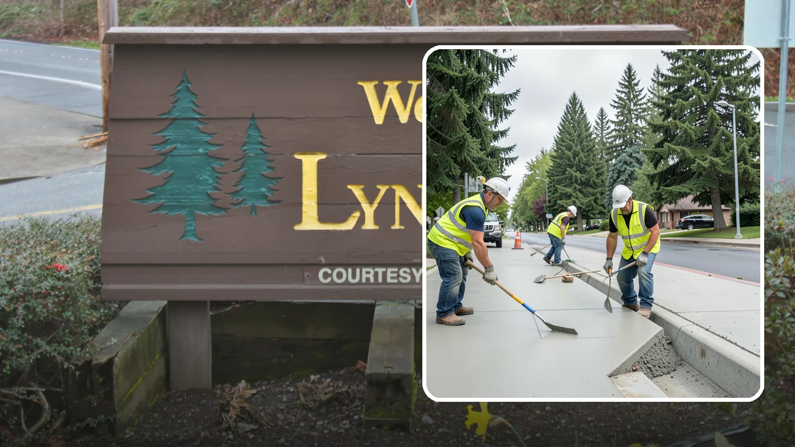 Concrete Flatwork in Lynnwood, Snohomish County, WA - Poured concrete flatwork for sidewalks, walkways, and public slabs across municipal facilities in Western Washington.