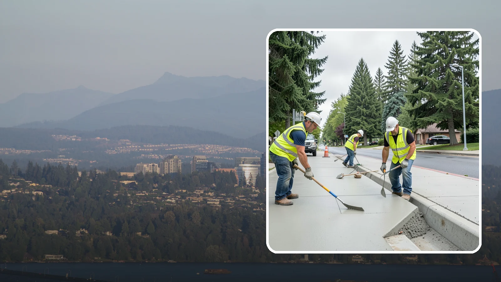 Concrete Flatwork in Medina, King County, WA - Poured concrete flatwork for sidewalks, walkways, and public slabs across municipal facilities in Western Washington.