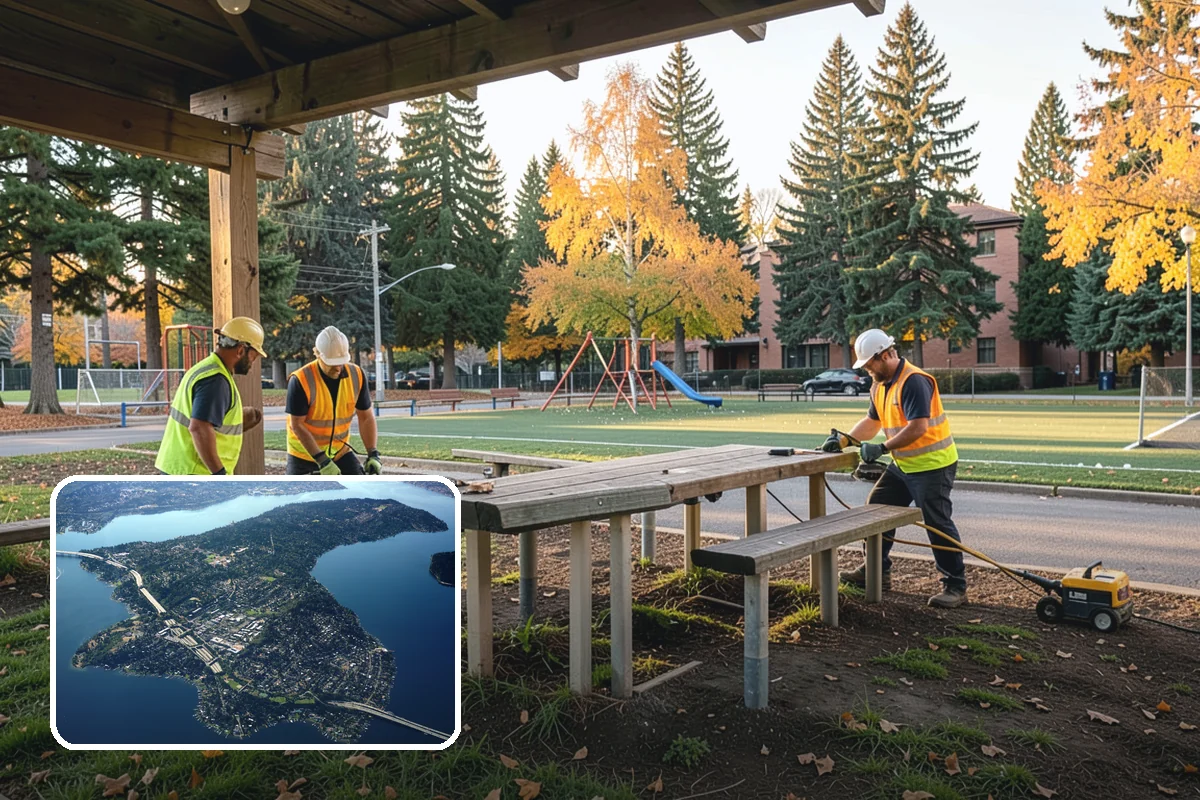 Concrete Flatwork in Mercer Island, King County, WA - Conforms to municipal standard details and ADA slope tolerances
