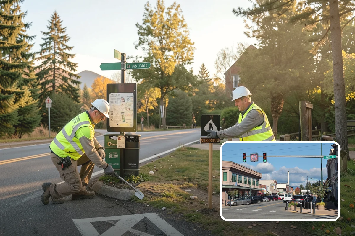 Concrete Flatwork in Monroe, Snohomish County, WA - Conforms to municipal standard details and ADA slope tolerances