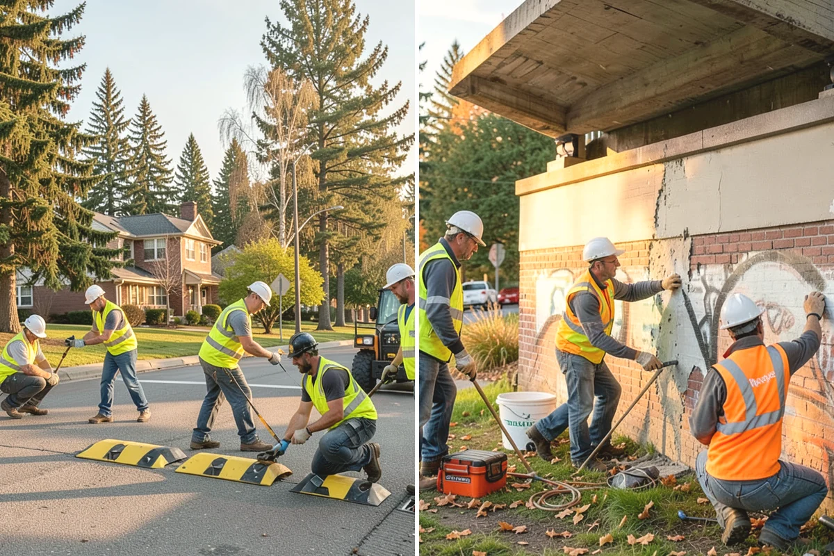 Concrete Flatwork in Monroe, Snohomish County, WA - Review plan sheets and mark utilities before saw-cutting existing panels