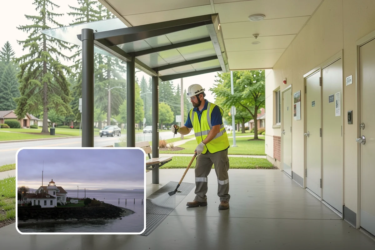 Concrete Flatwork in Mukilteo, Snohomish County, WA - Conforms to municipal standard details and ADA slope tolerances