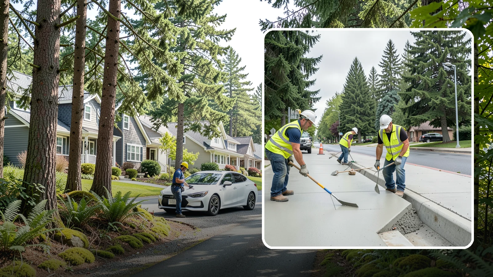 Concrete Flatwork in Normandy Park, King County, WA - Poured concrete flatwork for sidewalks, walkways, and public slabs across municipal facilities in Western Washington.