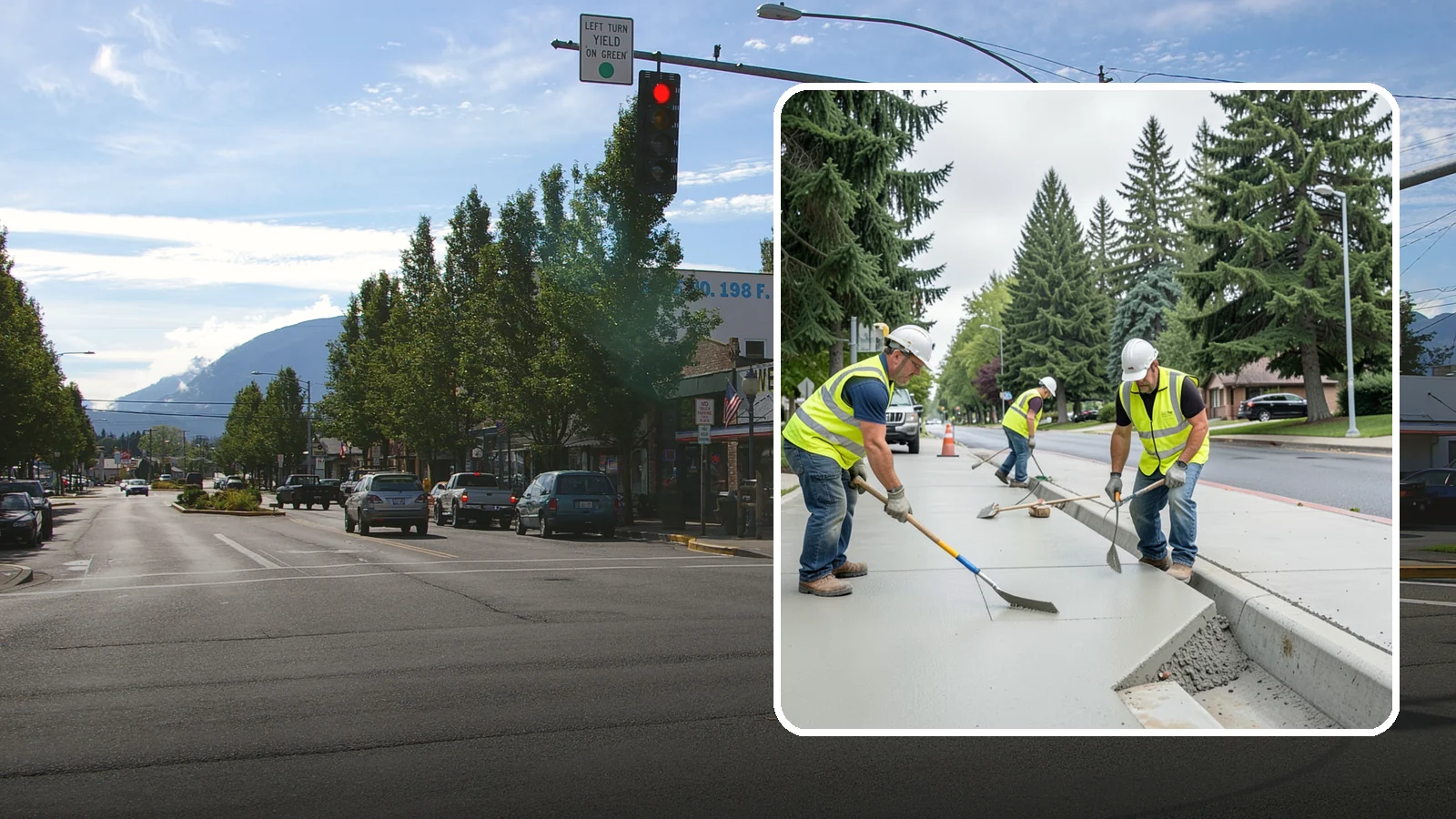Concrete Flatwork in North Bend, King County, WA - Poured concrete flatwork for sidewalks, walkways, and public slabs across municipal facilities in Western Washington.
