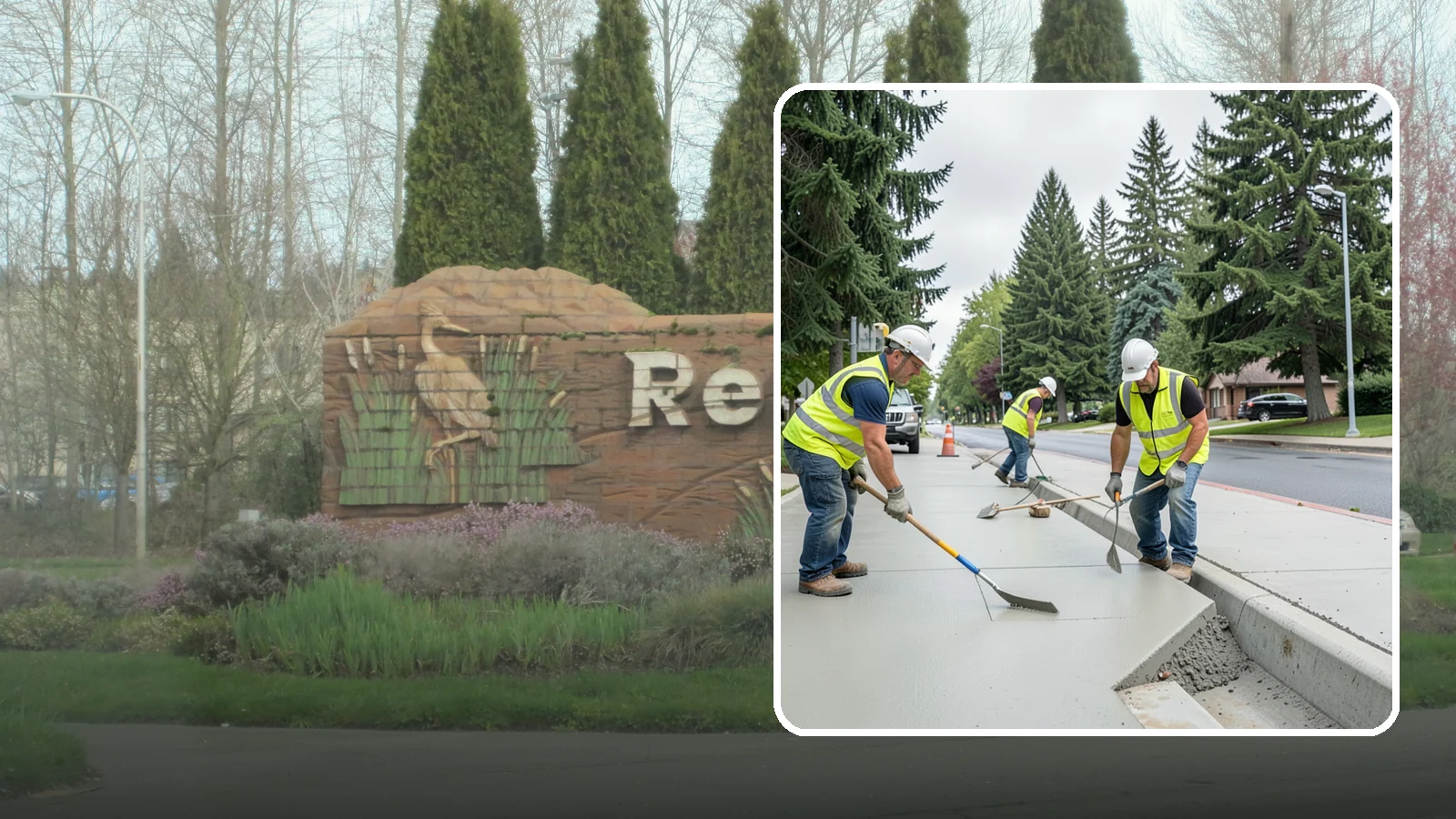Concrete Flatwork in Renton, King County, WA - Poured concrete flatwork for sidewalks, walkways, and public slabs across municipal facilities in Western Washington.
