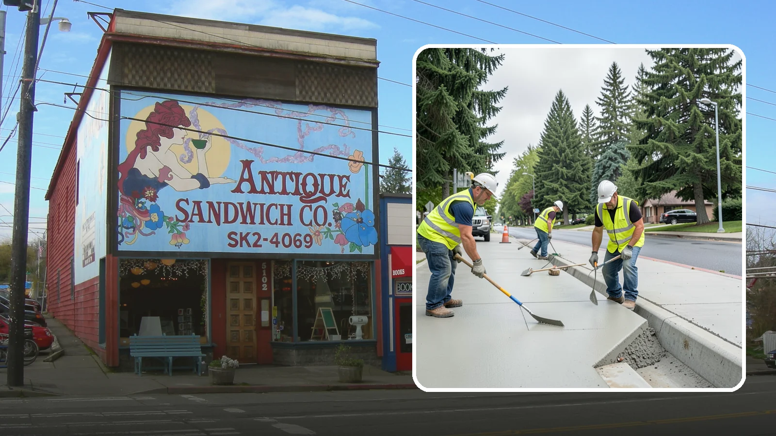 Concrete Flatwork in Ruston, Pierce County, WA - Poured concrete flatwork for sidewalks, walkways, and public slabs across municipal facilities in Western Washington.